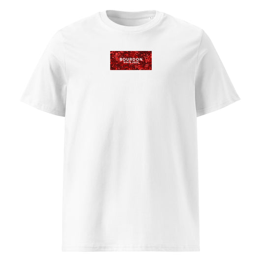 Paisley Print Logo T-shirt :: White/Red