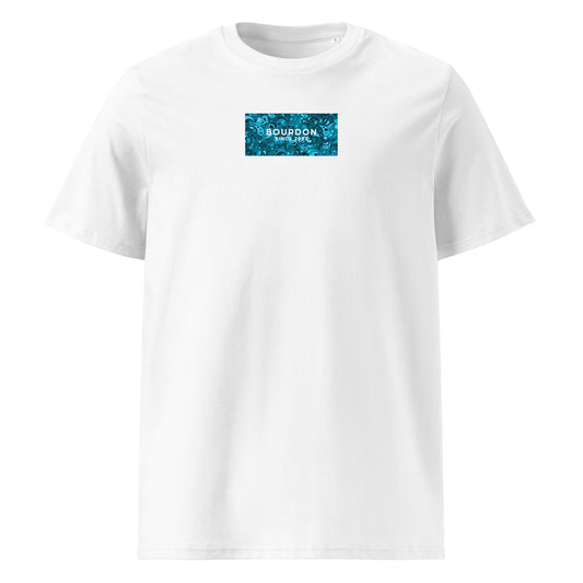 Paisley Print Logo T-shirt :: White/Blue